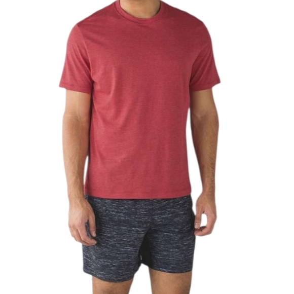 Lululemon Core Short Sleeve Crew Heathered Fireside Red  M - Picture 6 of 13